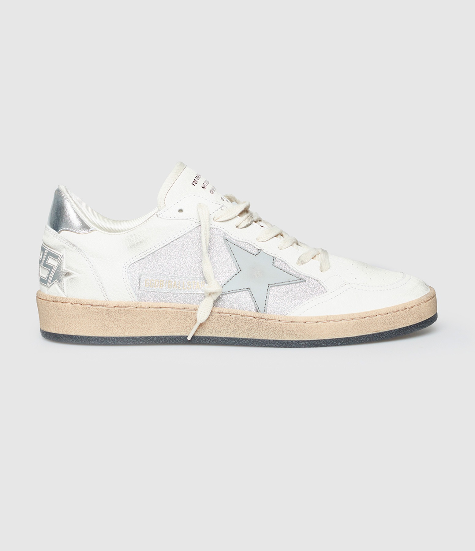 Baskets Super-Star Crème Noir Doré